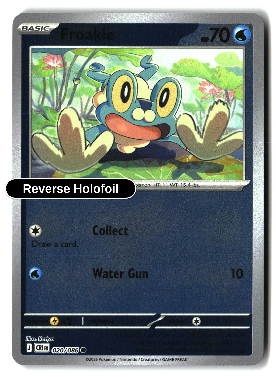 Froakie - 020/086 - [CRI - ME04: Chaos Rising] - Reverse Holofoil