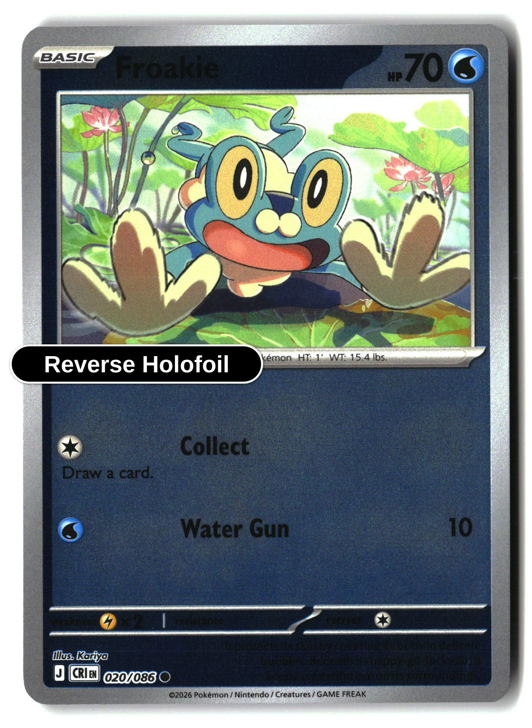 Froakie - 020/086 - [CRI - ME04: Chaos Rising] - Reverse Holofoil