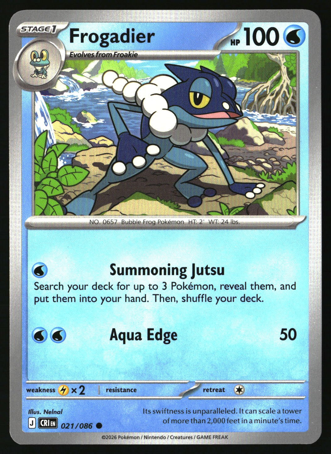 Frogadier - 021/086 - [CRI - ME04: Chaos Rising]
