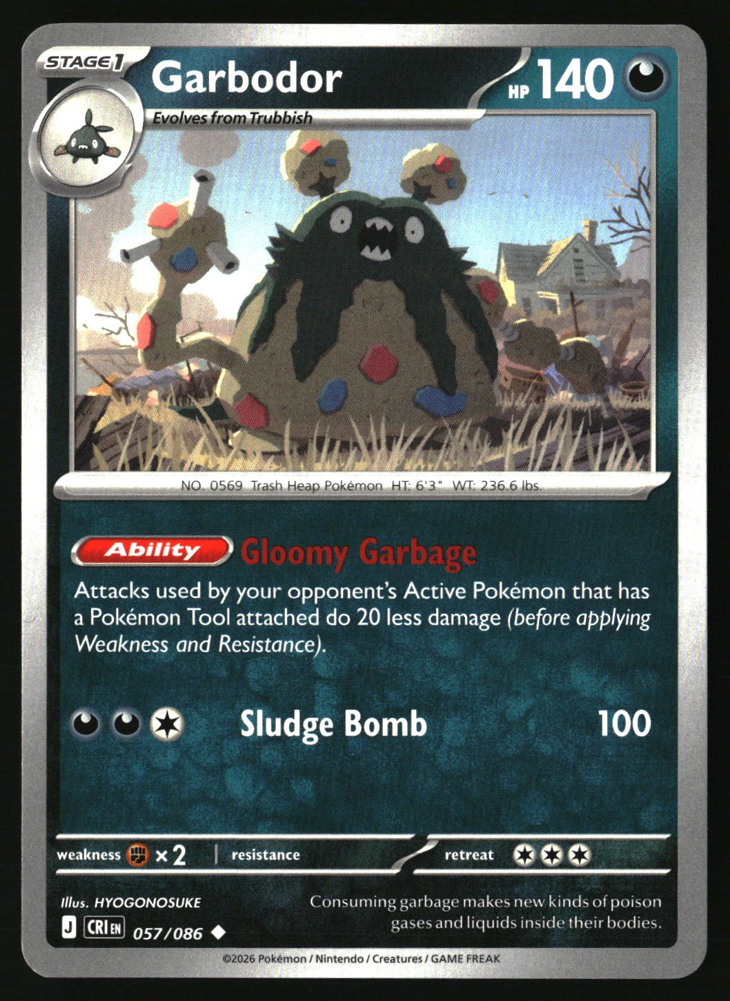 Garbodor - 057/086 - [CRI - ME04: Chaos Rising]