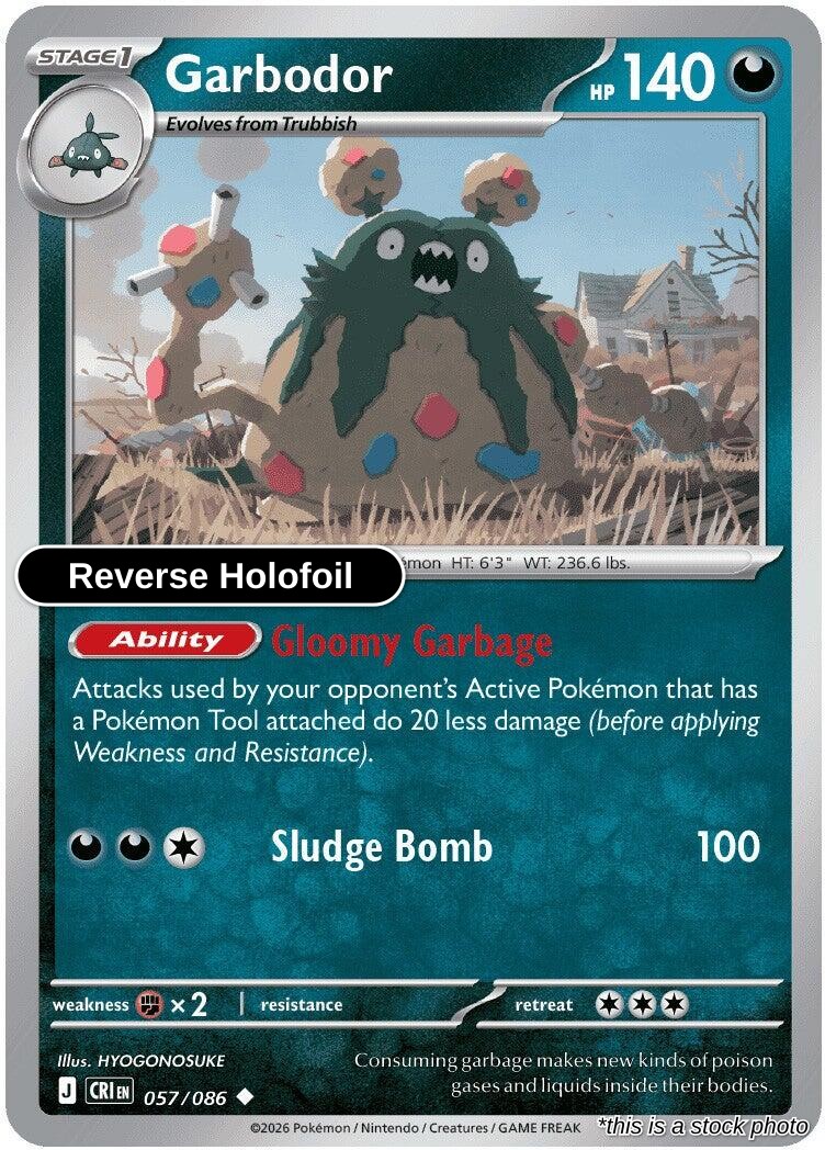 Garbodor - 057/086 - [CRI - ME04: Chaos Rising] - Reverse Holofoil