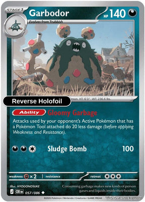 Garbodor - 057/086 - [CRI - ME04: Chaos Rising] - Reverse Holofoil