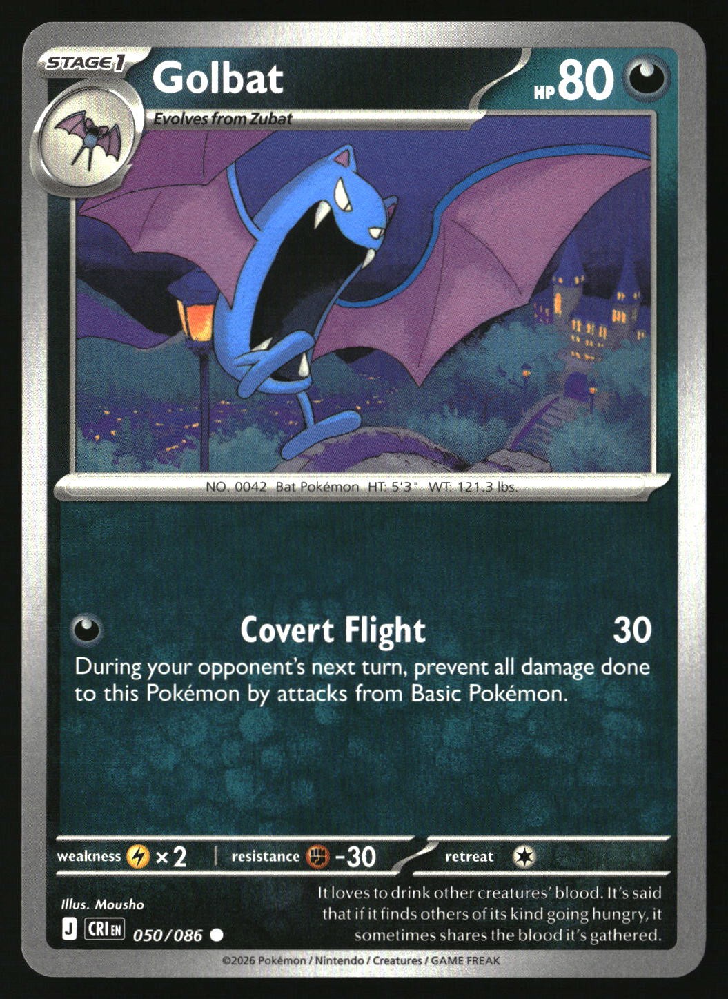 Golbat - 050/086 - [CRI - ME04: Chaos Rising]