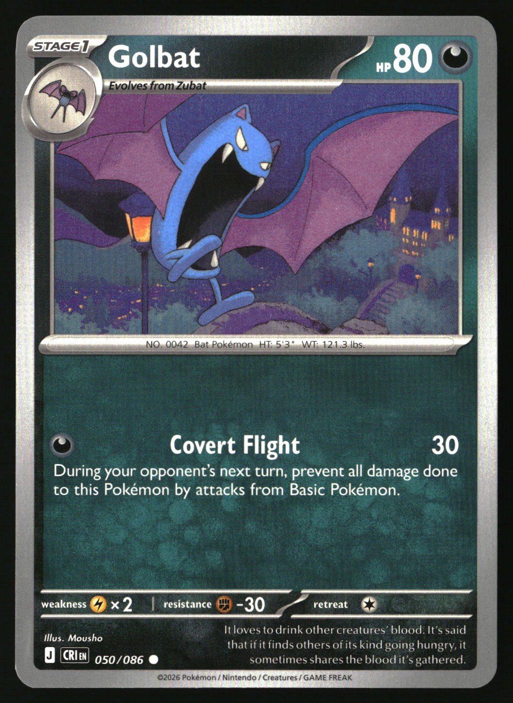 Golbat - 050/086 - [CRI - ME04: Chaos Rising]