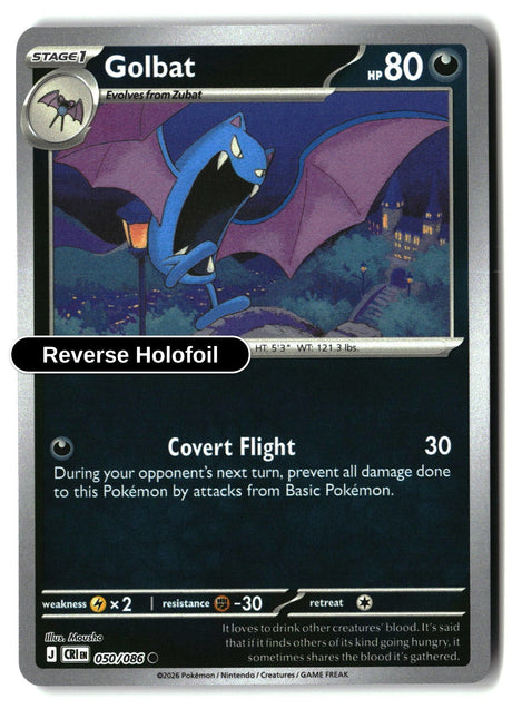 Golbat - 050/086 - [CRI - ME04: Chaos Rising] - Reverse Holofoil