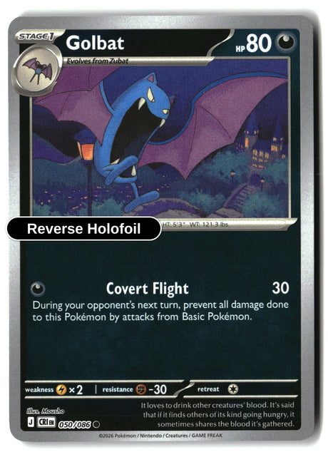 Golbat - 050/086 - [CRI - ME04: Chaos Rising] - Reverse Holofoil