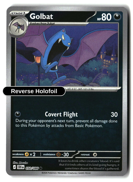 Golbat - 050/086 - [CRI - ME04: Chaos Rising] - Reverse Holofoil