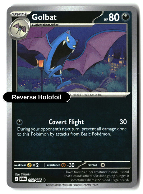 Golbat - 050/086 - [CRI - ME04: Chaos Rising] - Reverse Holofoil