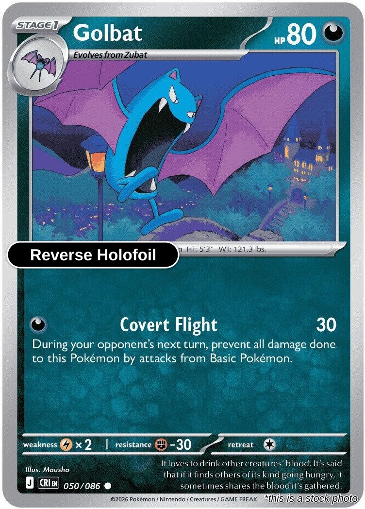 Golbat - 050/086 - [CRI - ME04: Chaos Rising] - Reverse Holofoil