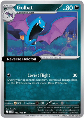 Golbat - 050/086 - [CRI - ME04: Chaos Rising] - Reverse Holofoil