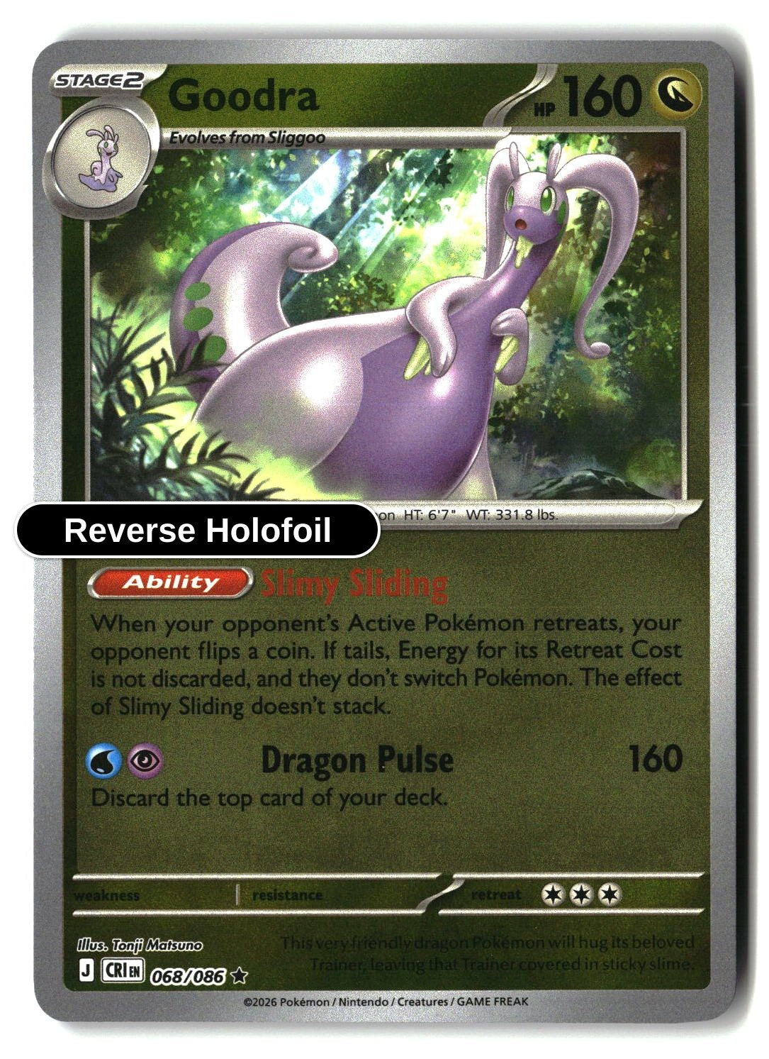 Goodra - 068/086 - [CRI - ME04: Chaos Rising] - Reverse Holofoil