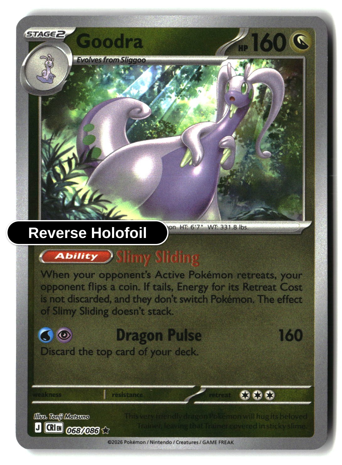 Goodra - 068/086 - [CRI - ME04: Chaos Rising] - Reverse Holofoil