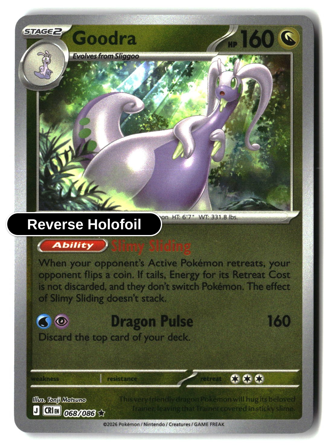 Goodra - 068/086 - [CRI - ME04: Chaos Rising] - Reverse Holofoil
