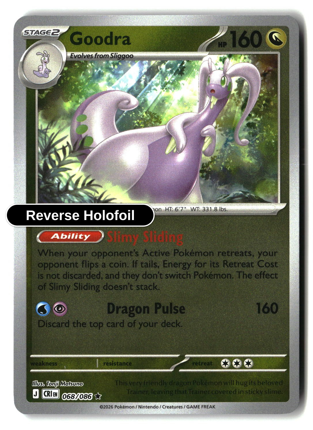 Goodra - 068/086 - [CRI - ME04: Chaos Rising] - Reverse Holofoil