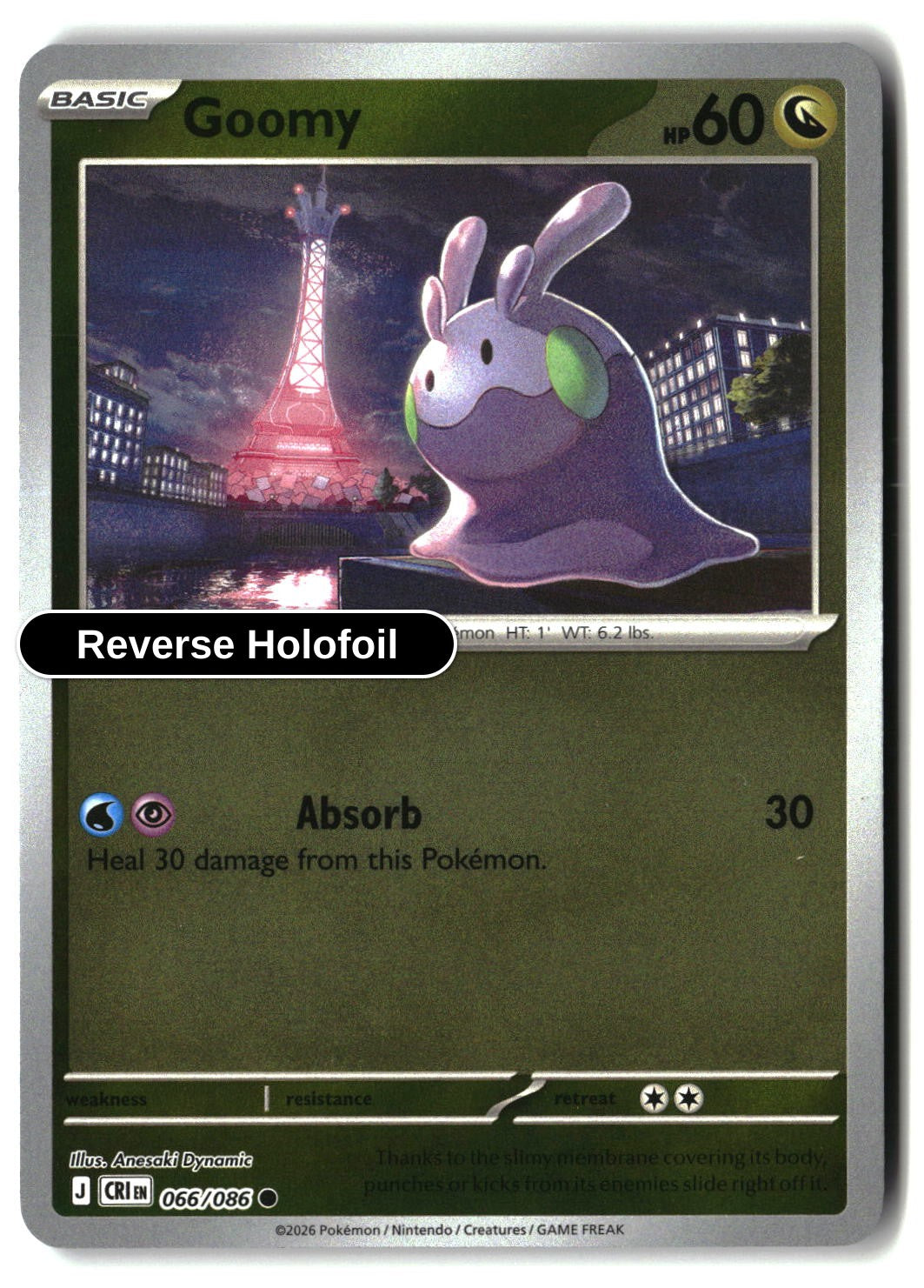 Goomy - 066/086 - [CRI - ME04: Chaos Rising] - Reverse Holofoil