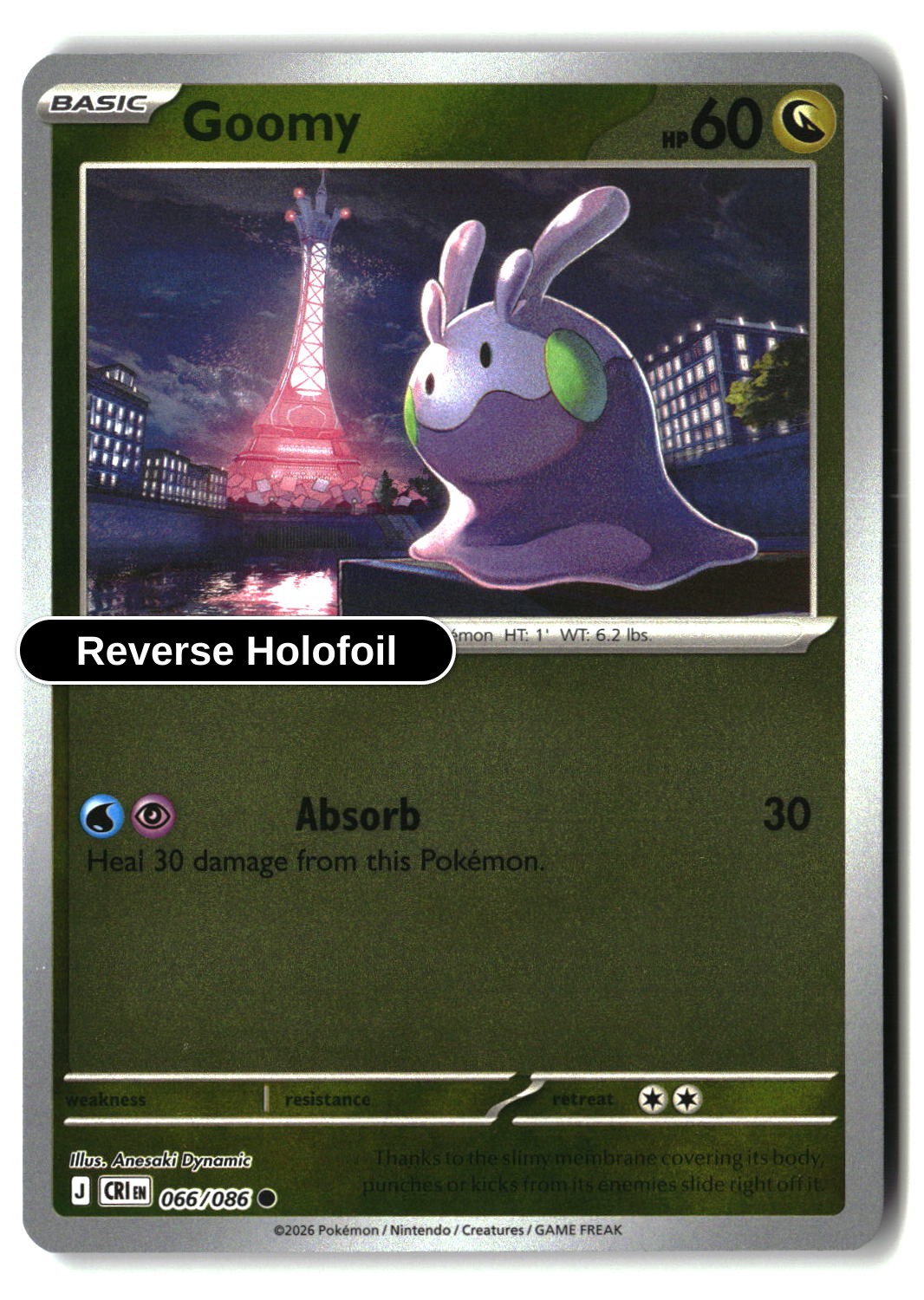 Goomy - 066/086 - [CRI - ME04: Chaos Rising] - Reverse Holofoil
