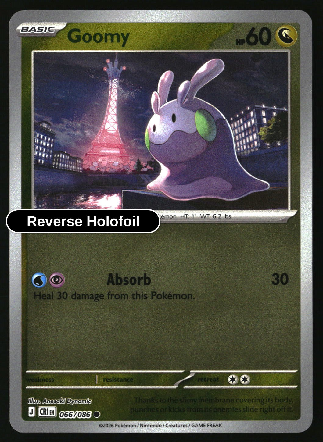Goomy - 066/086 - [CRI - ME04: Chaos Rising] - Reverse Holofoil