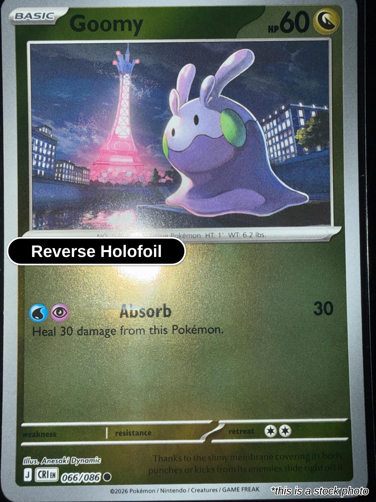 Goomy - 066/086 - [CRI - ME04: Chaos Rising] - Reverse Holofoil