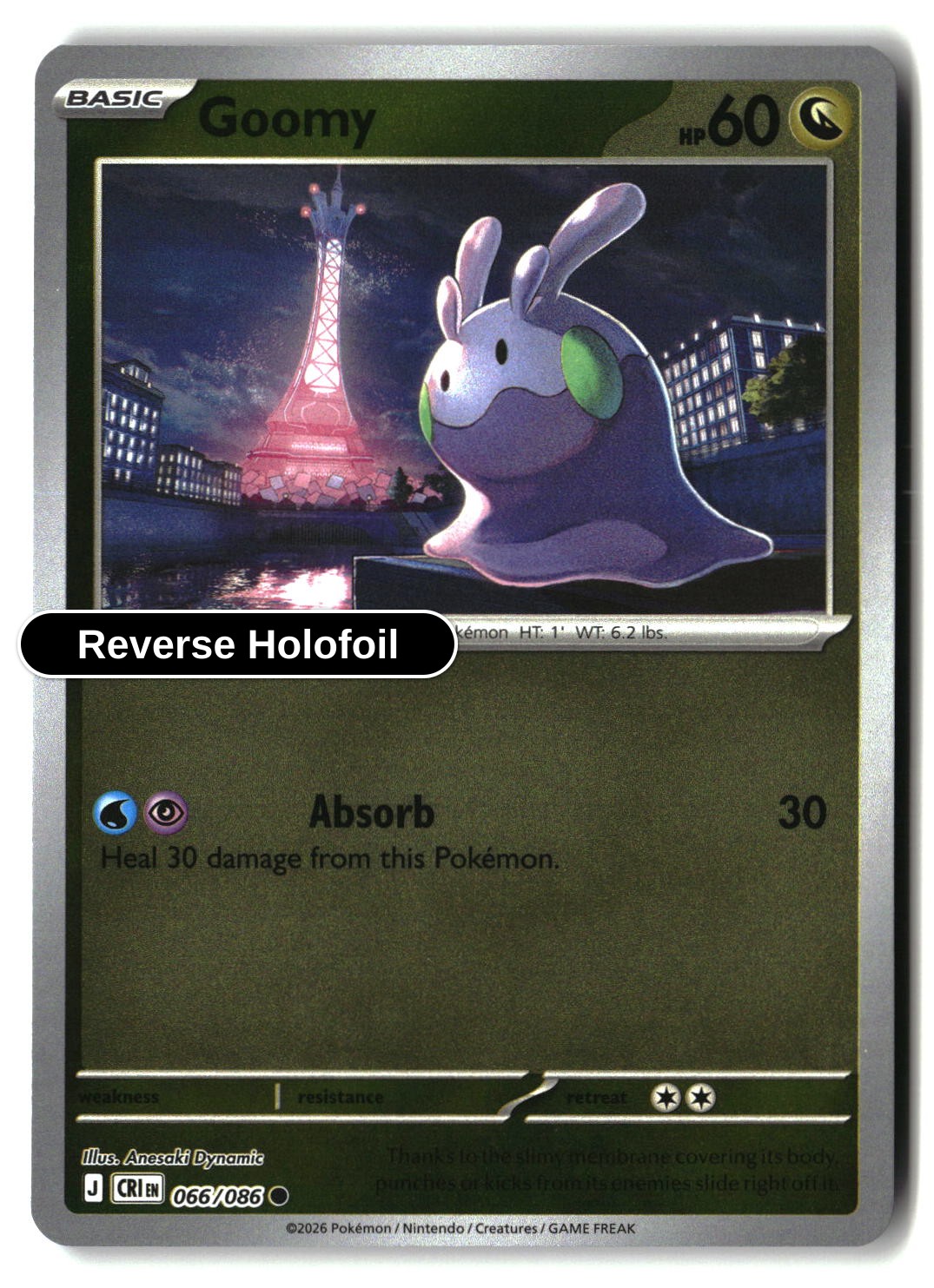 Goomy - 066/086 - [CRI - ME04: Chaos Rising] - Reverse Holofoil