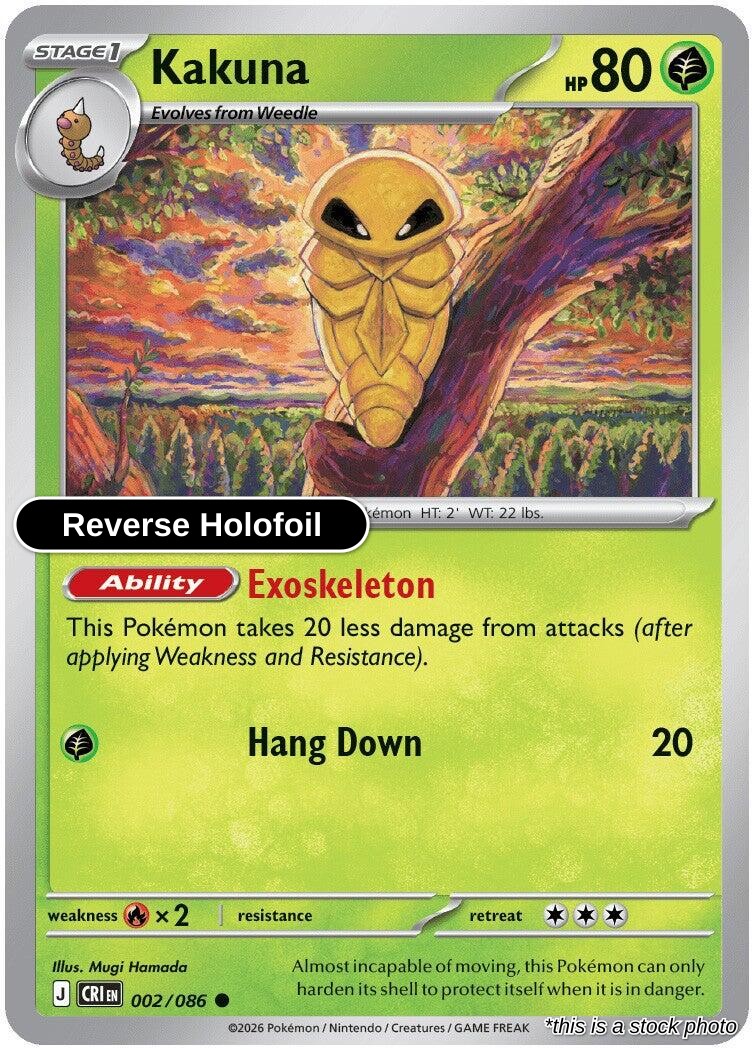 Kakuna - 002/086 - [CRI - ME04: Chaos Rising] - Reverse Holofoil