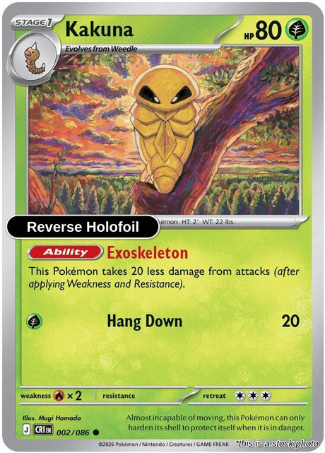 Kakuna - 002/086 - [CRI - ME04: Chaos Rising] - Reverse Holofoil