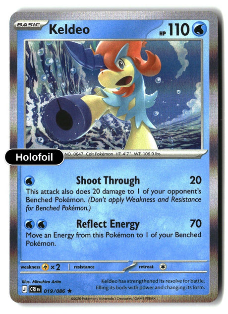Keldeo - 019/086 - [CRI - ME04: Chaos Rising] - Holofoil