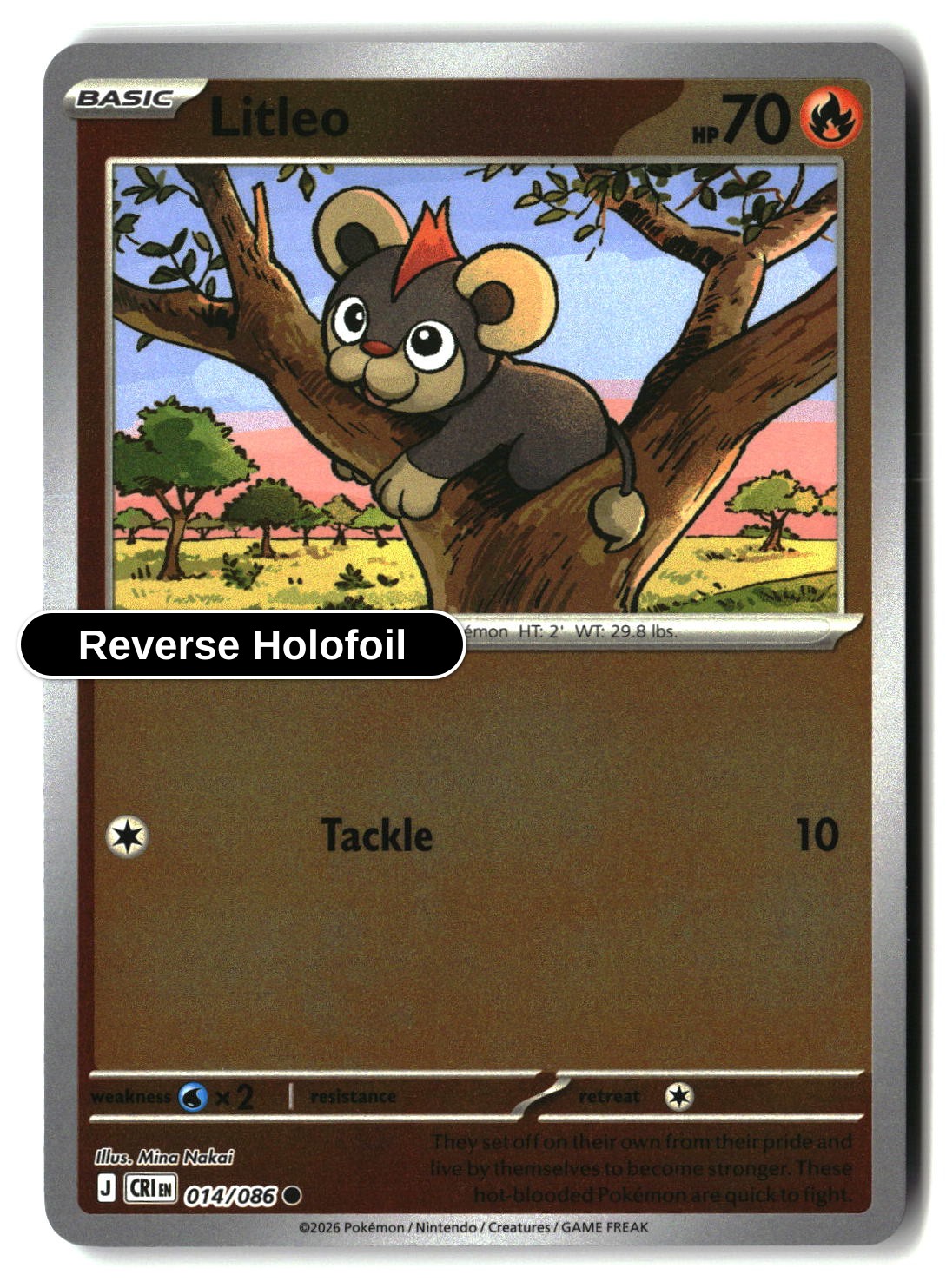 Litleo - 014/086 - [CRI - ME04: Chaos Rising] - Reverse Holofoil