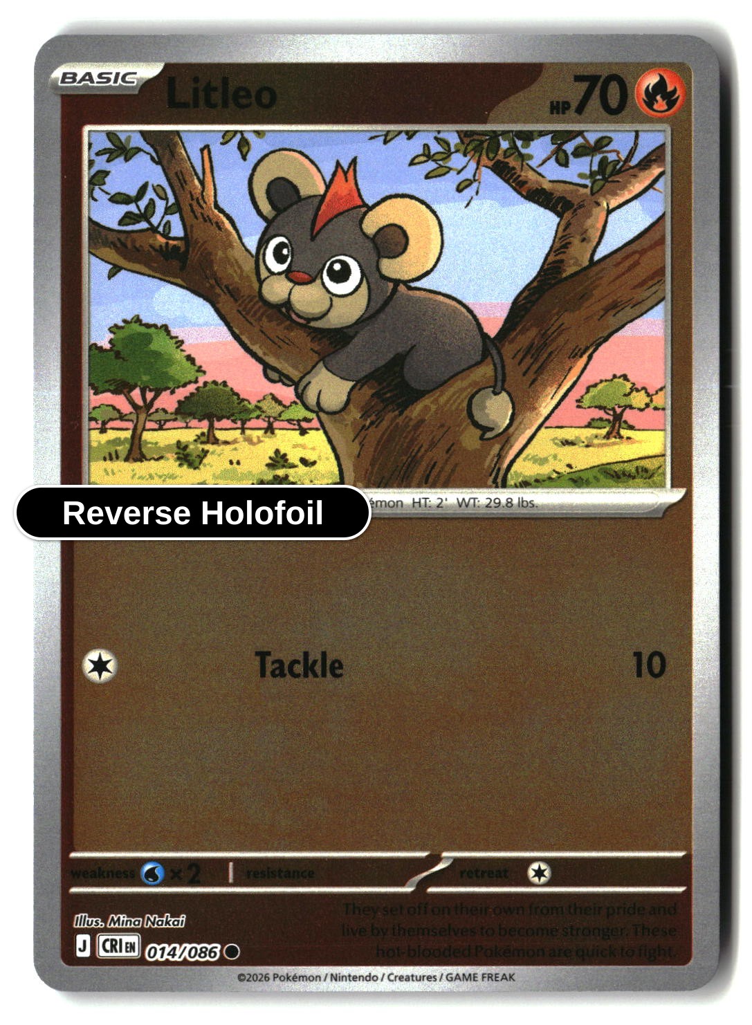 Litleo - 014/086 - [CRI - ME04: Chaos Rising] - Reverse Holofoil