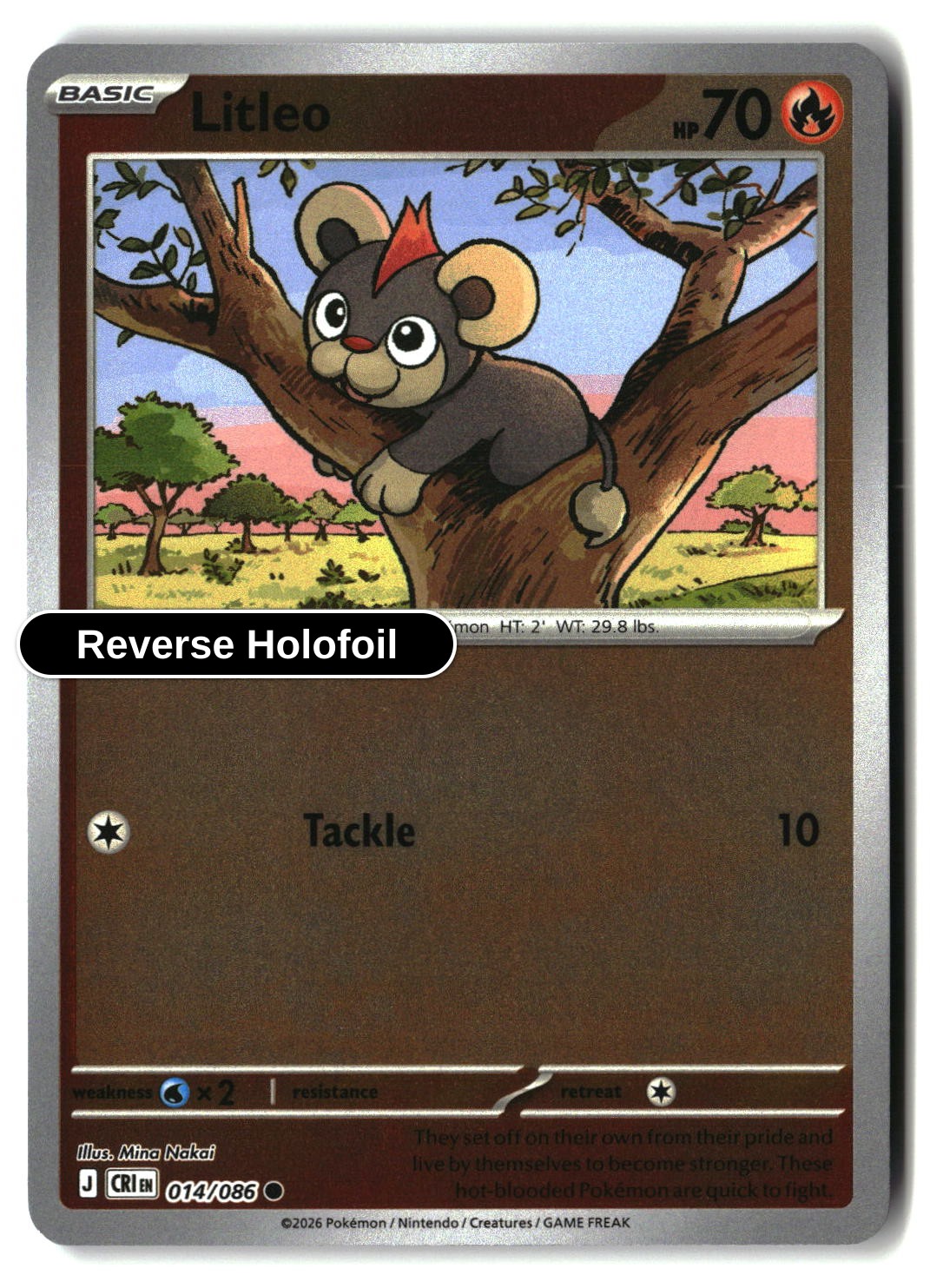 Litleo - 014/086 - [CRI - ME04: Chaos Rising] - Reverse Holofoil