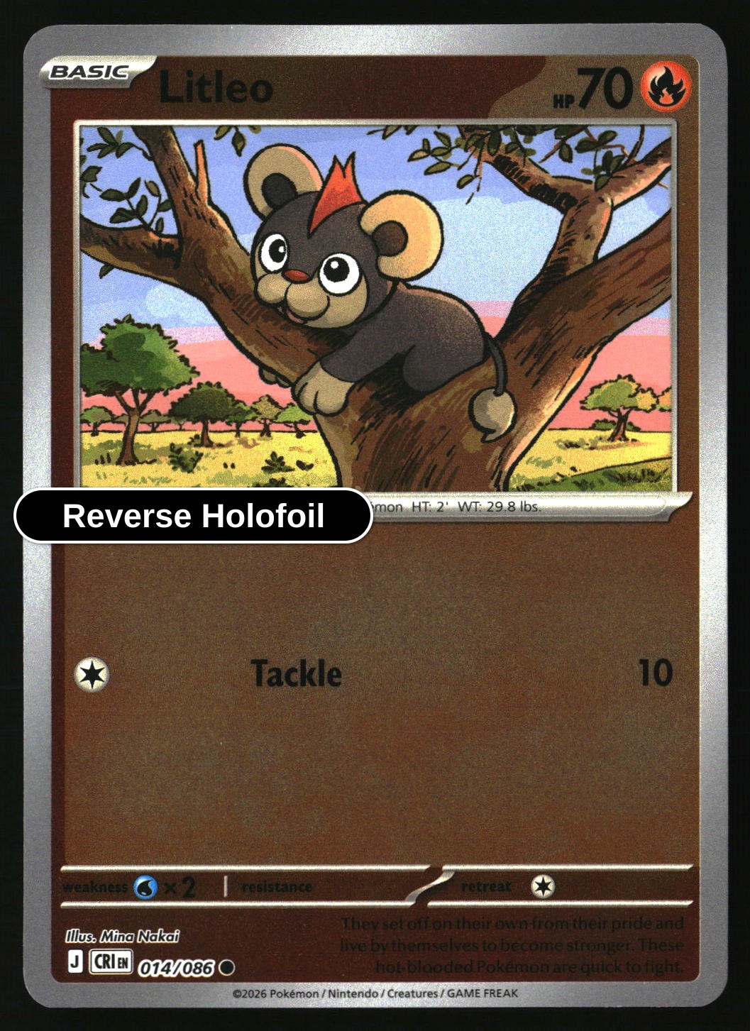 Litleo - 014/086 - [CRI - ME04: Chaos Rising] - Reverse Holofoil