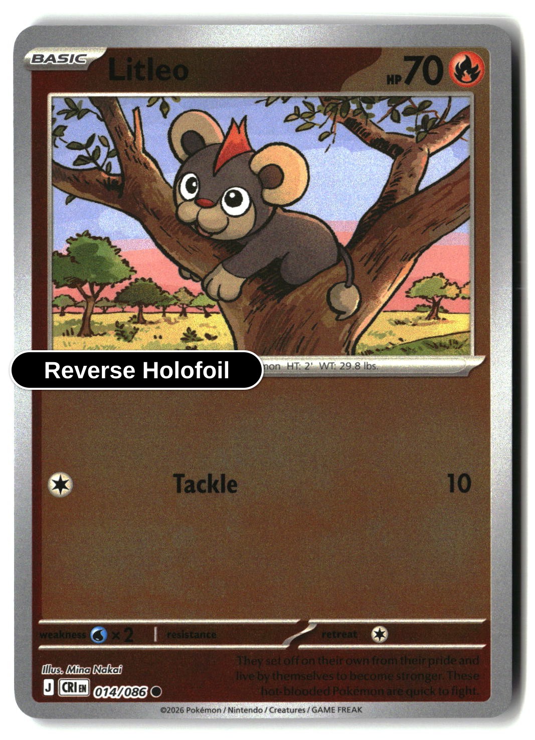 Litleo - 014/086 - [CRI - ME04: Chaos Rising] - Reverse Holofoil