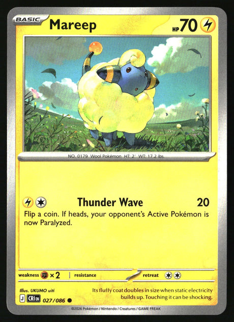 Mareep - 027/086 - [CRI - ME04: Chaos Rising]