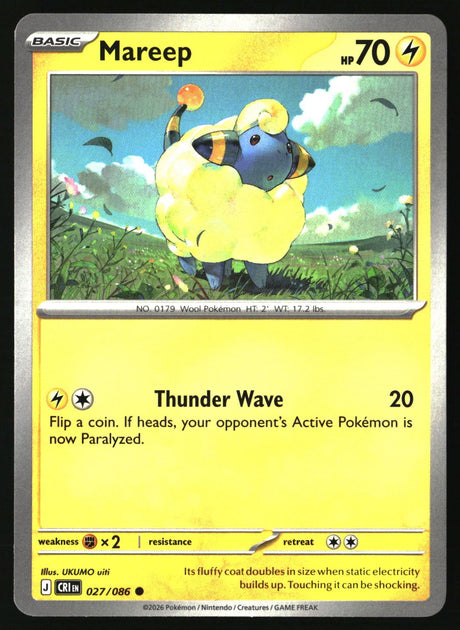 Mareep - 027/086 - [CRI - ME04: Chaos Rising]