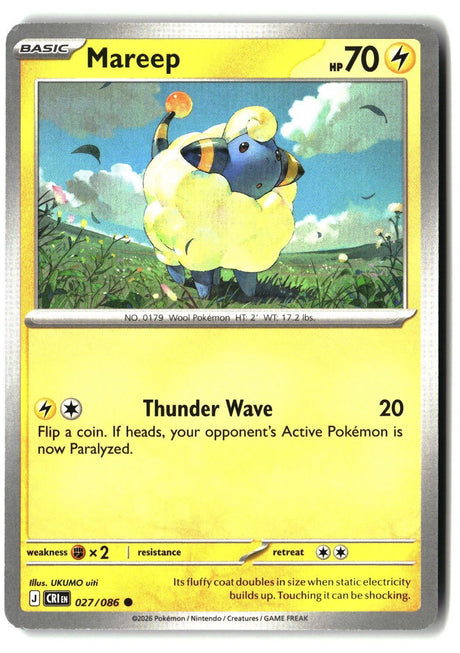 Mareep - 027/086 - [CRI - ME04: Chaos Rising]