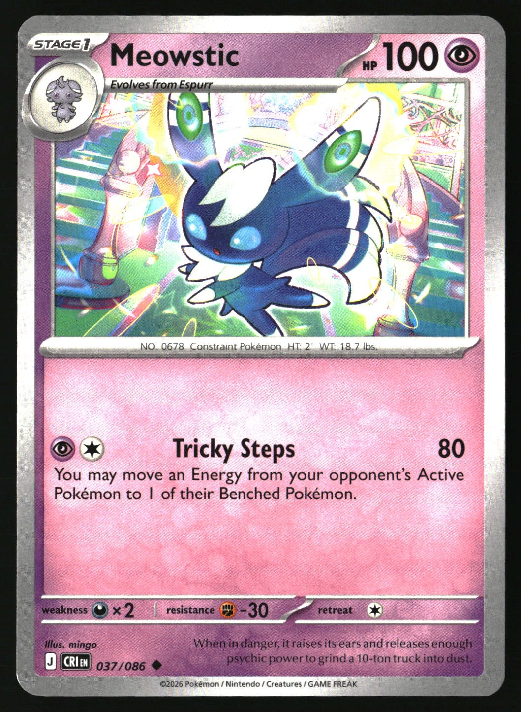 Meowstic - 037/086 - [CRI - ME04: Chaos Rising]