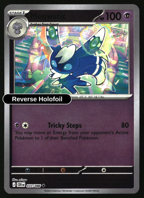 Meowstic - 037/086 - [CRI - ME04: Chaos Rising] - Reverse Holofoil