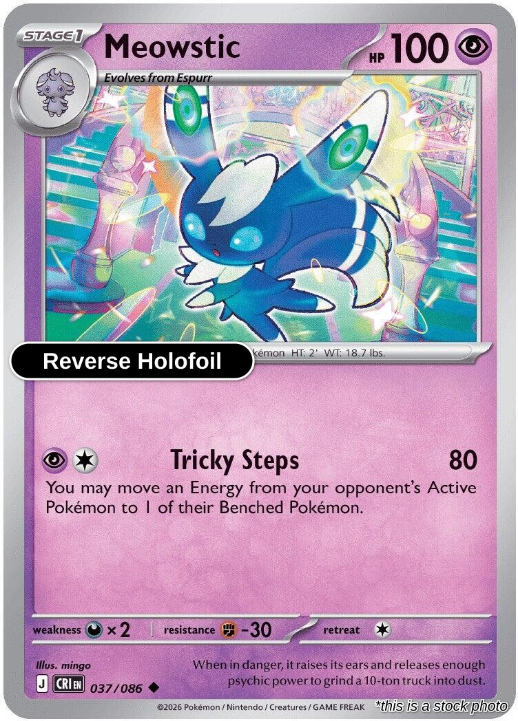 Meowstic - 037/086 - [CRI - ME04: Chaos Rising] - Reverse Holofoil