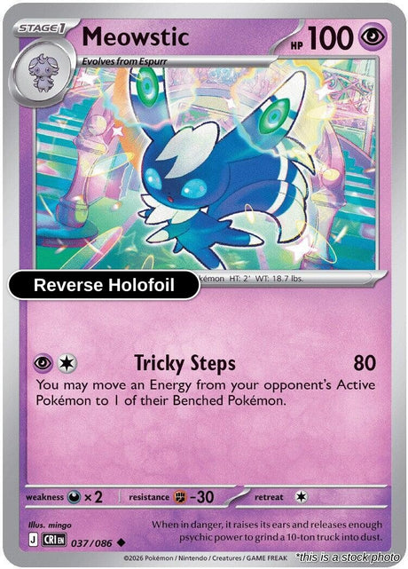 Meowstic - 037/086 - [CRI - ME04: Chaos Rising] - Reverse Holofoil