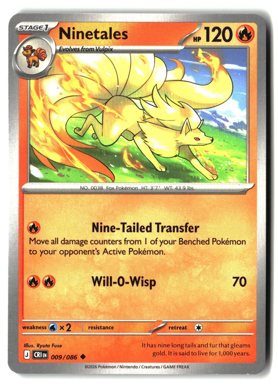 Ninetales - 009/086 - [CRI - ME04: Chaos Rising]
