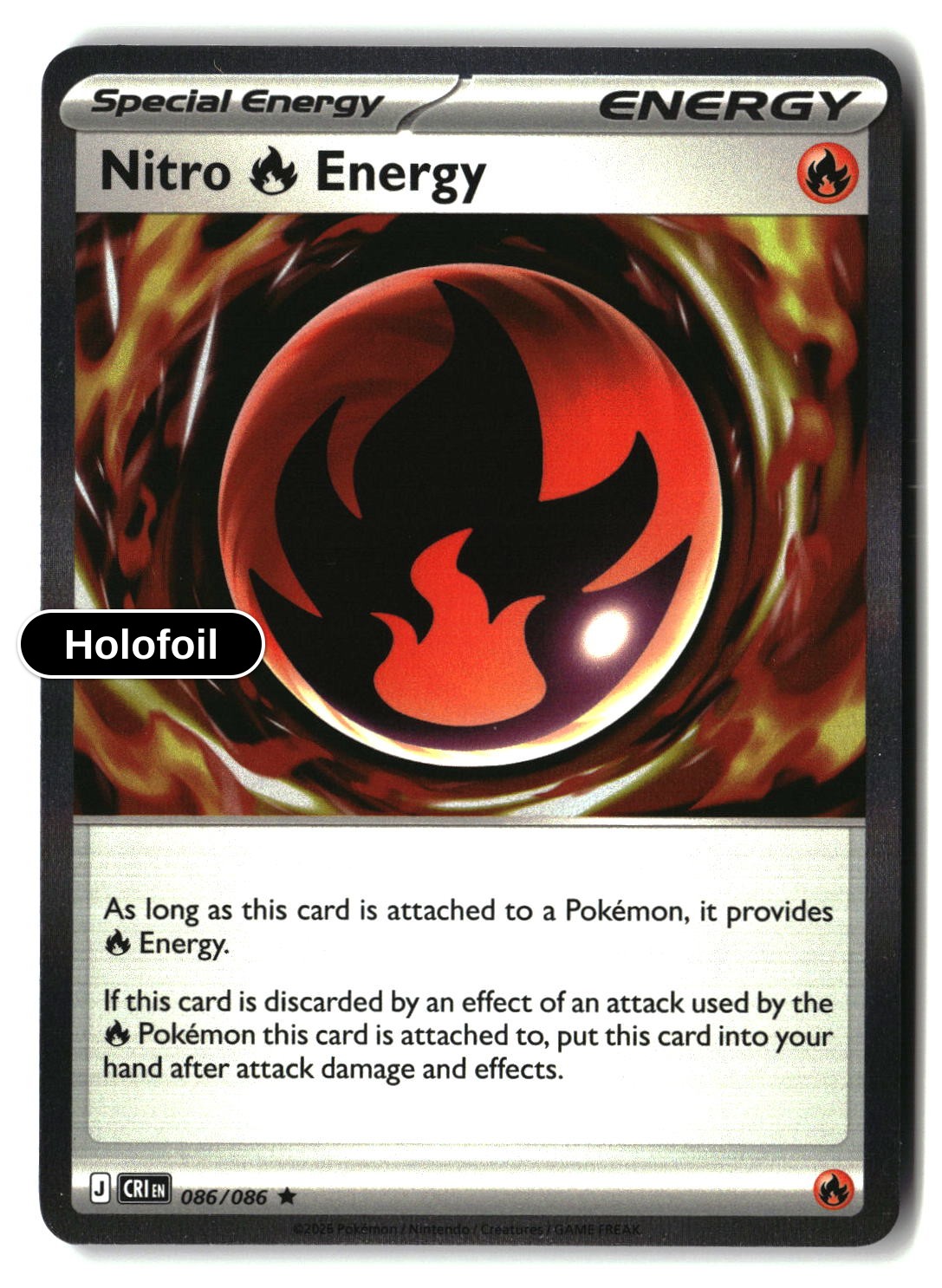 Nitro R Energy - 086/086 - [CRI - ME04: Chaos Rising] - Holofoil