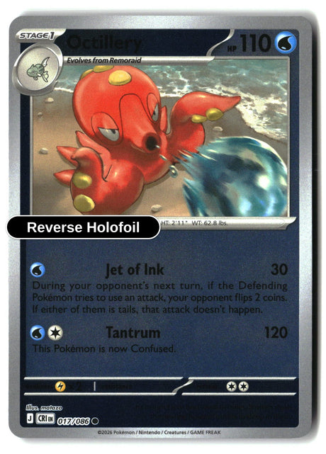 Octillery - 017/086 - [CRI - ME04: Chaos Rising] - Reverse Holofoil