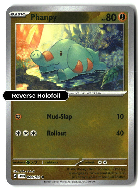 Phanpy - 044/086 - [CRI - ME04: Chaos Rising] - Reverse Holofoil