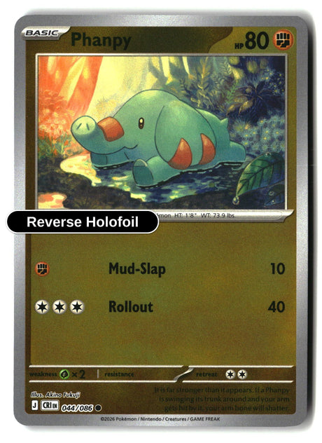 Phanpy - 044/086 - [CRI - ME04: Chaos Rising] - Reverse Holofoil