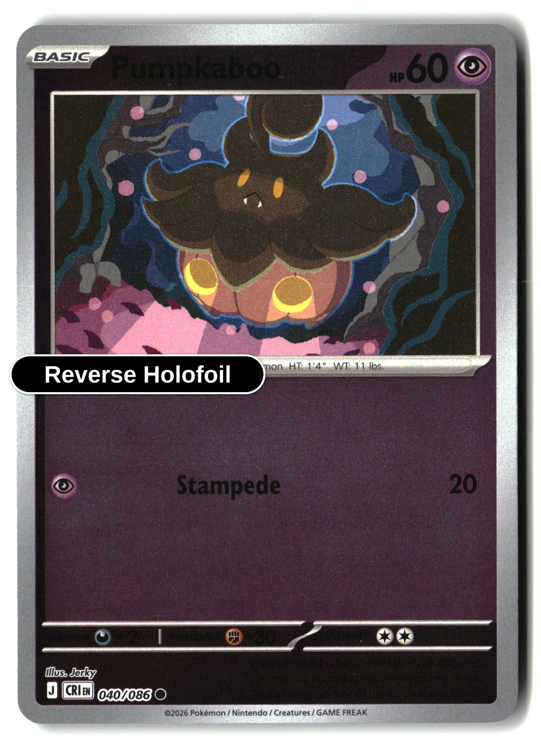 Pumpkaboo - 040/086 - [CRI - ME04: Chaos Rising] - Reverse Holofoil