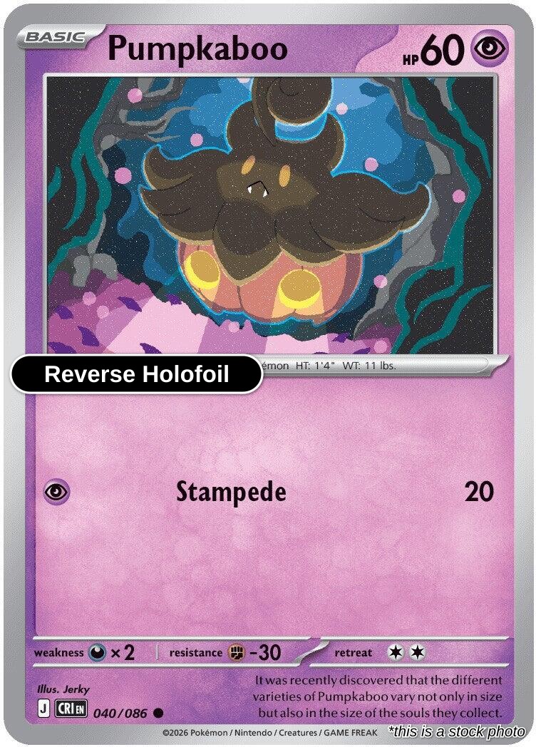 Pumpkaboo - 040/086 - [CRI - ME04: Chaos Rising] - Reverse Holofoil