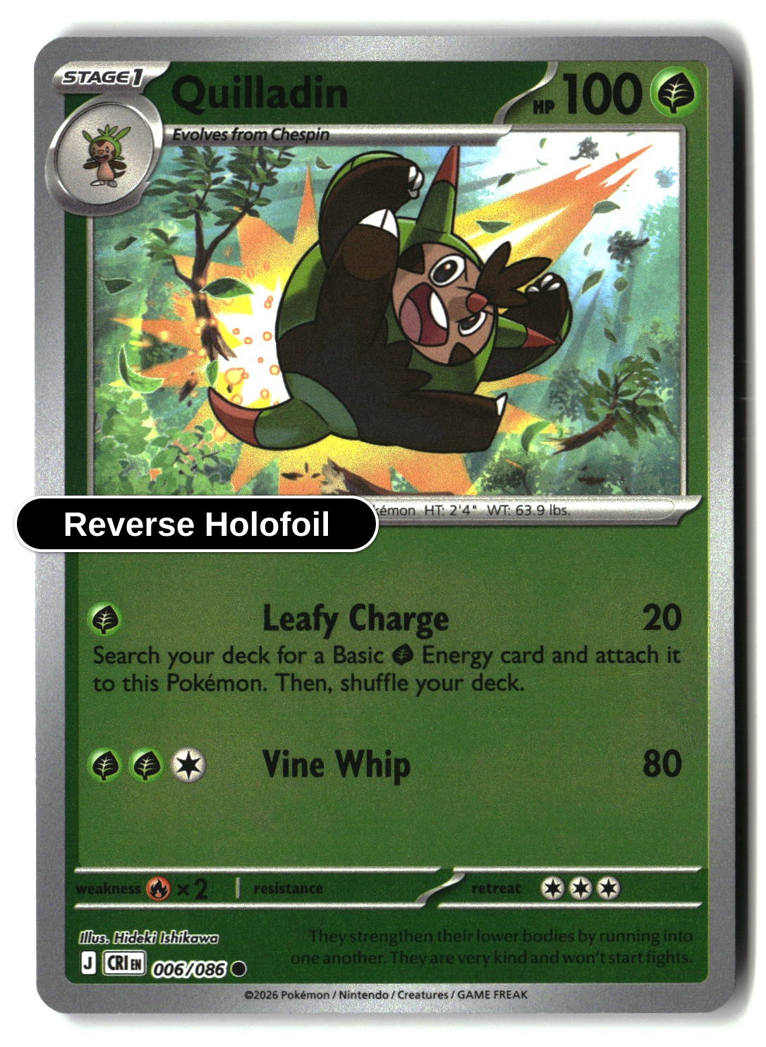 Quilladin - 006/086 - [CRI - ME04: Chaos Rising] - Reverse Holofoil