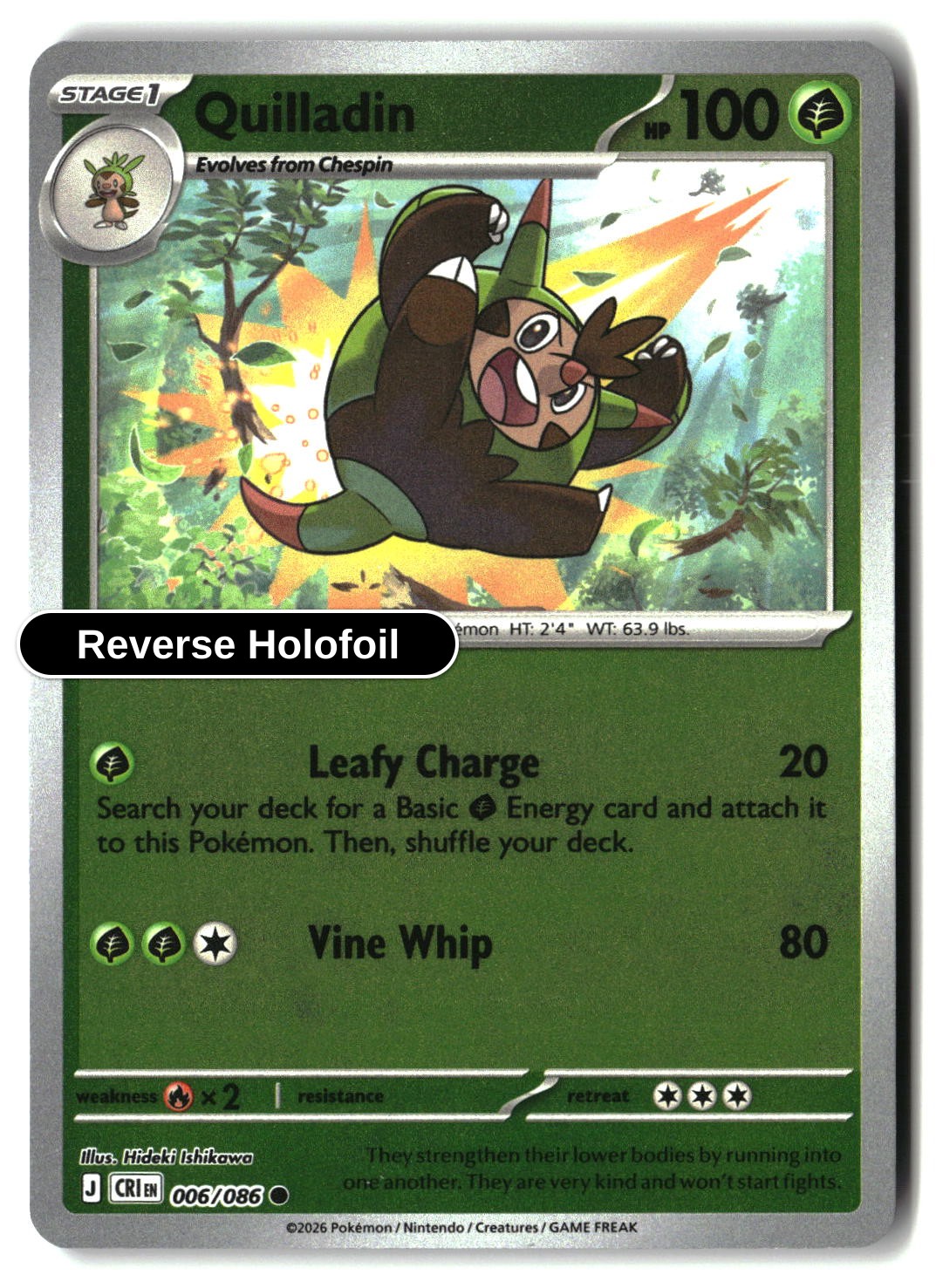 Quilladin - 006/086 - [CRI - ME04: Chaos Rising] - Reverse Holofoil