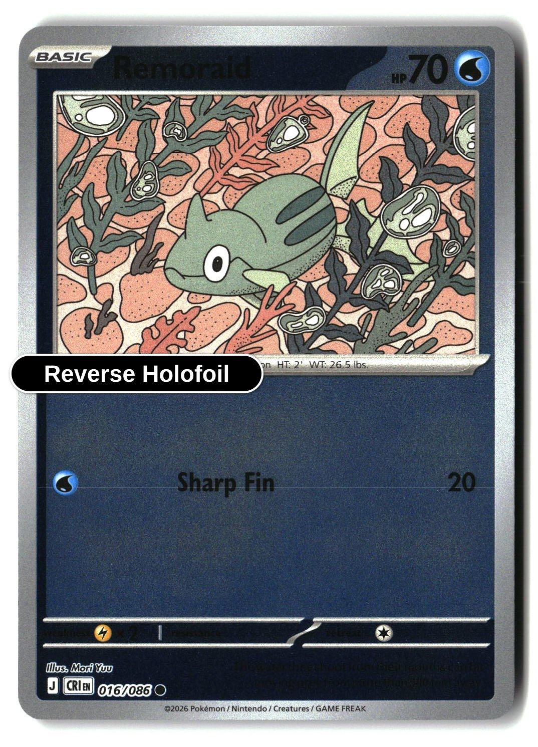 Remoraid - 016/086 - [CRI - ME04: Chaos Rising] - Reverse Holofoil