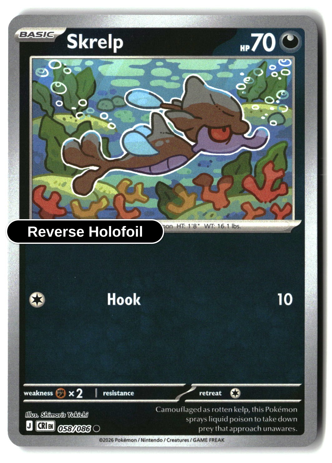 Skrelp - 058/086 - [CRI - ME04: Chaos Rising] - Reverse Holofoil