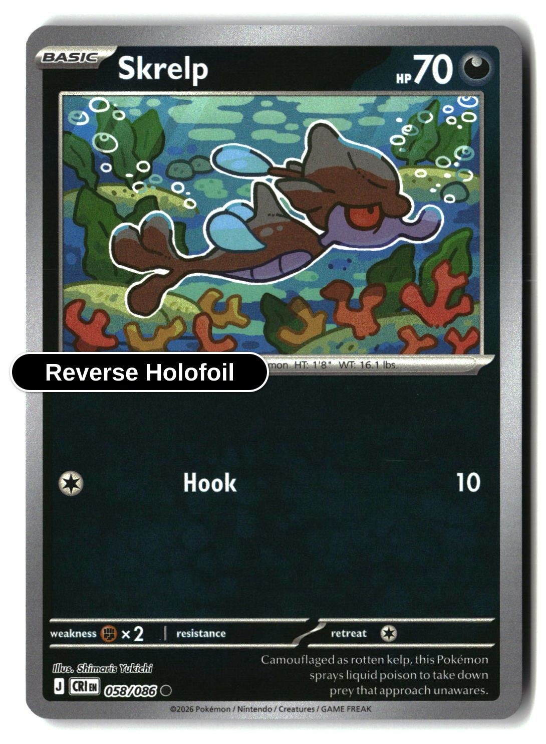 Skrelp - 058/086 - [CRI - ME04: Chaos Rising] - Reverse Holofoil